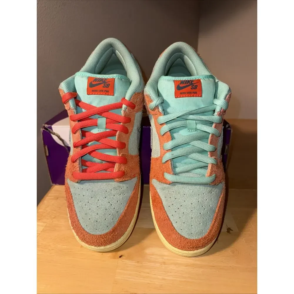 Nike SB Dunk Low Orange Emerald Rise Size 12 Preowned OG BOX